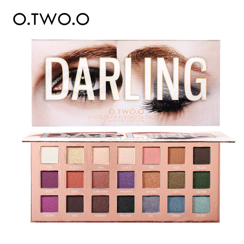 O.TWO.O Paleta de sombras de ojos con purpurina - 21 colores 