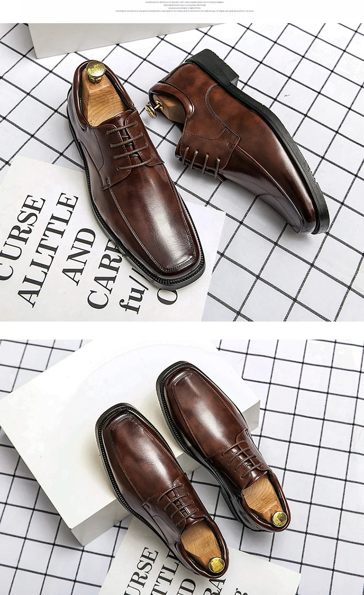 Mens Dress Shoes Genuine Leather Shoes for Men 2024 Social Shoe Male Original Leather Men's Sneakers Man Trend 2024 Loafers Slip