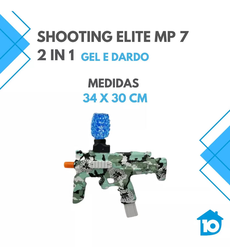 Arma elétrica MP7 de disparos de Bolinhas de Gel! Seu filho brincando longe das telas!!